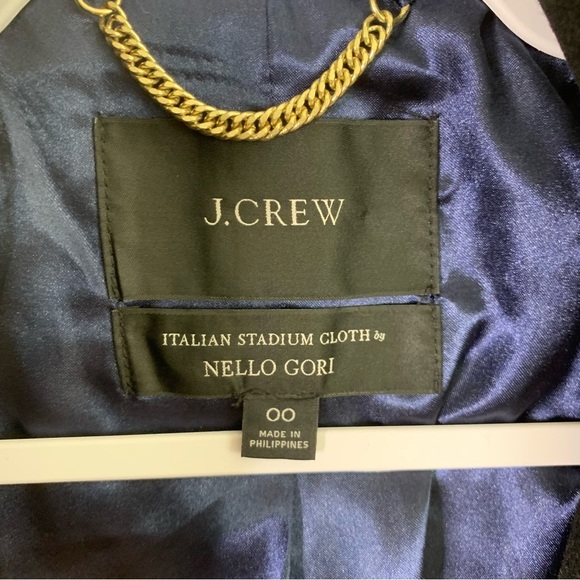 J.Crew Womens a black Cocoon Coat in Italian stadium cloth full zip 00 - Picture 7 of 10
